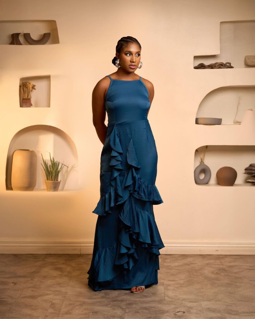 Cape Jasmine Tide Ruffle Gown