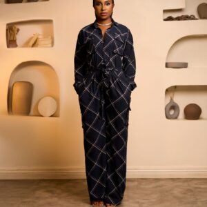 Dandelion Grid Belted Jumpsuit