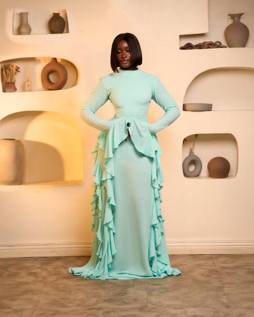 Sweet Pea Cascade Sculpt Dress